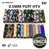 Film PU HTV 3D gonflant 0,5 mm haute flexibilité camouflage pour impression thermocollante sur vêtements