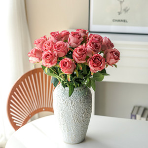 Roses artificielles papillon du lac de l'Ouest, roses roses et rouges en soie, décoration de mariage et de maison 231231 - Product Image 3