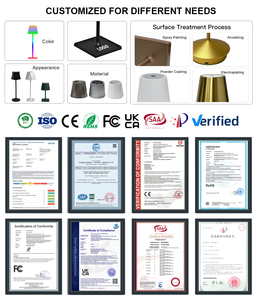 Hiện Đại Bắc Âu Pha Lê LED Điều Khiển Cảm Ứng Bảng Đèn Nhà Hàng Có Thể Sạc Lại Không Dây Kim Loại Bàn Đèn Ánh Sáng Trang Trí Nội Thất - Product Image 5