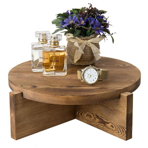 Présentoir à gâteaux rond en bois de pin naturel, présentoir de cadeaux, présentoir de desserts, de <span class=keywords><strong>cupcakes</strong></span>, plateau pour mariage, fête d'anniversaire - Product Image 2