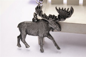 Llavero con diseño de alce del Parque Nacional de los Montes Rocosos, recuerdo - Product Image 2