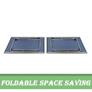 6FT Midsize Compact <strong>Foldable</strong> <strong>Table</strong> <strong>Tennis</strong> <strong>Table</strong> with MDF Material Blue Color Great for Small Spaces - Product Image 6