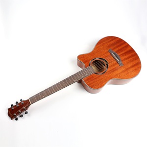 جيتار صوتي كهربائي من خشب الماهوجني مقاس 40 بوصة مع ميكروفون مدمج - Product Image 5