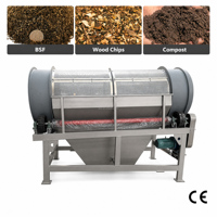 Tamiseur rotatif portable DZJX pour le sable de potager et le tourbe, petite machine de criblage pour la litière de BSF