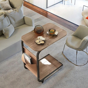 Modern Double Storeable Movable Storage Coffee <b>Table</b> Customizable Home Decoration Environmentally Friendly Solid Wood Living - Product Image 3
