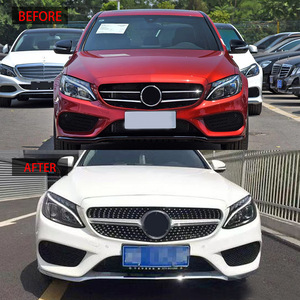 กระจังหน้า Mercedes-Benz C-Class W205 แบบมีดาวประดับ  วัสดุ ABS อะไหล่ทดแทน ปี 2015-2018 - Product Image 2