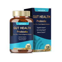 OEM 4 en 1 Probiotique pour la Santé Intestinale, CFU Pro Pre Post Biotique, Enzyme Digestive, Capsule Quotidienne pour l'Équilibre de la Microécologie Intestinale