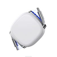 Cable USB Tipo-C Retráctil de 4 Etapas con Trenzado, Carga Rápida de 5A, Revestimiento de PVC, Portátil para Computadora, Viajes y Oficina, ODM