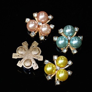 Vente directe fabricant bricolage <span class=keywords><strong>color</strong></span>é trois perles fleur coeur broche mariée ventilateur bijoux accessoire bijoux résultats composants - Product Image 4