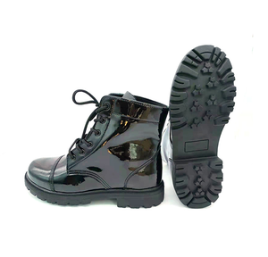 TSA10 Custom Fashion Uniform Shinny <b>Leather</b> Cross Bow Ankle Boots 36-48 Cow <b>Leather</b> or PU <b>Synthetic</b> <b>Leather</b> - Product Image 4