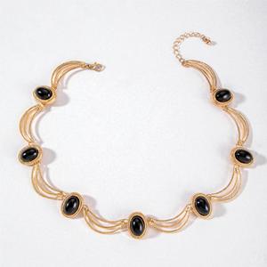 Collana <span class=keywords><strong>con</strong></span> Ciondolo Geometrico Vintage Placcato Oro Stile Europeo-Americano <span class=keywords><strong>con</strong></span> Catena a Maglie per Donne - Product Image 5