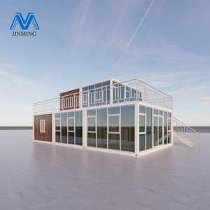 Casa de Campo Moderna con Techo Inclinado <span class=keywords><strong>y</strong></span> Pared de Vidrio Templado Doble, de Una a Dos Plantas, Venta al por Mayor Directa de Fábrica - Product Image 4