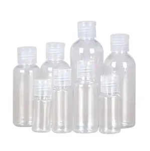 Bouteilles en plastique avec couvercles rabattables en PET bouteilles fendues transparentes avec couvercle papillon bouteilles cosmétiques