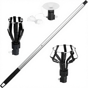 Haojingyi - Barra Telescópica <span class=keywords><strong>de</strong></span> 3 Vías <span class=keywords><strong>de</strong></span> 12 pies con Cestas para Remover Luces Empotradas y Cambiar Bombillas en Techos Altos - Product Image 1
