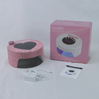 Forme de coeur LED écran uv lampe à ongles électrique ongles diamant uv lampe à ongles pour manucure rechargeable