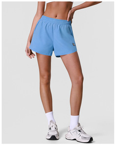 Shorts de sport décontractés pour femmes, coupe ample, taille haute, effet amincissant, pour fitness, Pilates, entraînement, yoga, longueur trois-quarts, logo personnalisé - Product Image 4