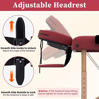 Table de massage professionnelle portable pliable en bois pour salon de beauté, idéale pour les soins du visage et des cils – Offre spéciale