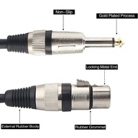 Câble de connexion audio professionnel Xput 1/4 pouce 6,35 mm TS vers prise XLR femelle