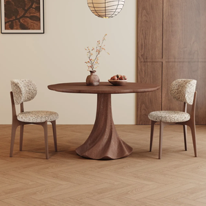 Nordic Solid Wood <strong>Round</strong> <strong>Dining</strong> <strong>Table</strong> Minimalist Stone Top Modern Turntable <strong>Dining</strong> Set <strong>Dining</strong> Room Furniture Customizable - Product Image 5