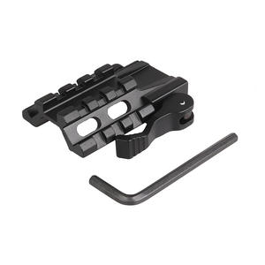 Quick Release CNC Aluminum Alloy Leather Hollow Bracket 45-Degree Inclined Three-Track for 20mm Guide Metal Material - Product Image 2