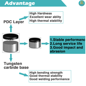 RZ OEM ODM tungsten carbide <span class=keywords><strong>PDC</strong></span> Cutter cho 1304 dầu 1308 <span class=keywords><strong>PDC</strong></span> Cutter cho khai thác than khoan <span class=keywords><strong>bit</strong></span> - Product Image 3