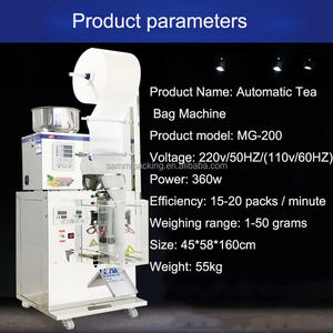 Petite <span class=keywords><strong>machine</strong></span> d'emballage automatique électrique pour dosettes de café <span class=keywords><strong>et</strong></span> tisane <span class=keywords><strong>Machine</strong></span> d'emballage à l'échelle pour granules de poudre de thé au citron - Product Image 5