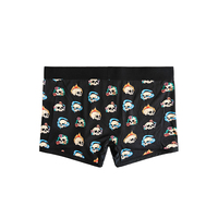 Boxer court personnalisé ODM en coton mélangé respirant imprimé numérique motif crâne – Qualité supérieure, confortable, pour homme, en polyester