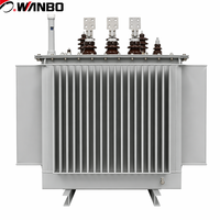 Transformateur de distribution immergé dans l'huile Wanbo-371 630 kVA avec moyeu en porcelaine pour poste de transformation extérieur et réseau électrique