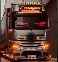 2 uds. Panel de píxeles de matriz LED DIY RGB animación personalizada programable coche camión publicidad Logo luz App Control lámpara de ojo de Diablo