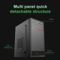Caja de Juego MicroATX ITX Compatible con GPU de 270 mm y Enfriador de CPU de 155 mm, Chasis Mini PC de 4 Ranuras