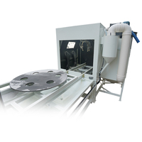 Cabine de sablage automatique avec porte et plateau tournant automatiques pour pièces lourdes