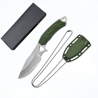 Reise begleiter Kleines Mehrzweck-Überlebens messer EDC Tactical Camping Halskette Taschen messer mit Scheide