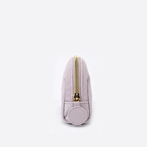 Elegant Embossed Velvet Mini Cosmetic Pouch with Gold Zipper and Round Puller for <b>Makeup</b> Storage and Bridesmaid Gifts - Product Image 3