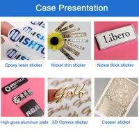Etiquettes autocollantes 3D en aluminium nickle, excellente étiquette, bouteille de parfum, Logo métallique, personnalisé, 10 pièces