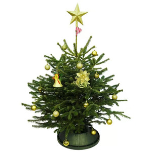 Christmas <b>Tree</b> <b>Stand</b> With Decorative Accessories Dark Green Plastic Durable For Christmas - Product Image 1