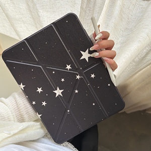 Custodie per <span class=keywords><strong>iPad</strong></span> <span class=keywords><strong>Apple</strong></span> di 11a Generazione con Stelle su Sfondo Nero in Stile Ins Fashion, Compatibili con <span class=keywords><strong>Pro</strong></span> <span class=keywords><strong>12.9</strong></span>/mini6, Funzione Anti-caduta - Product Image 1