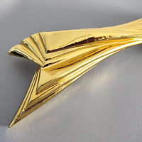 Trophée en cristal doré de luxe créatif de haute qualité, récompenses en résine, trophée en cristal