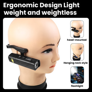 Linterna frontal XPG con batería integrada, sensor de fuente de luz dual, ganchos para las orejas desmontables, linterna pequeña multifuncional para senderismo y acampada - Product Image 2