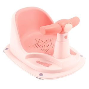 Chaise de bain et de douche pour bébé en plastique, robuste et durable, avec ventouses de dossier, rose et bleue, écologique, avec garantie commerciale - Product Image 1