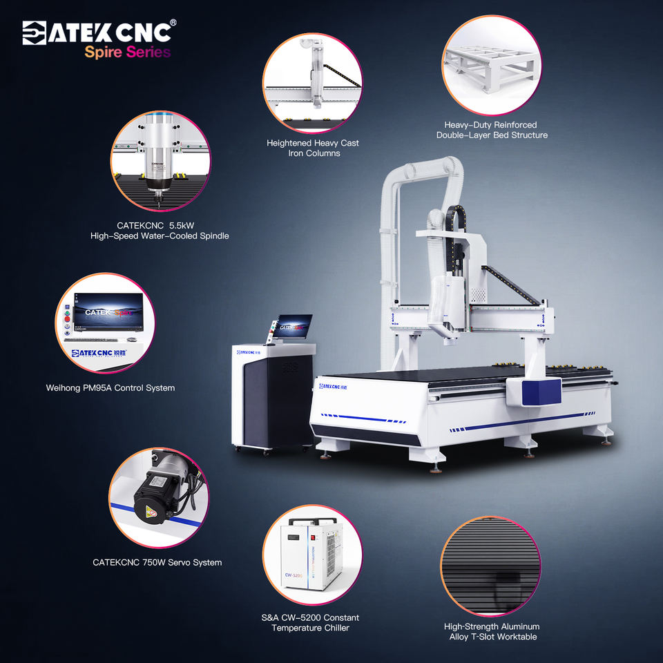 1325 CNC Router Machine 1300x2500mm Non-metal Material Engraving ...