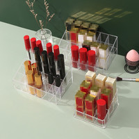 Boîte de rangement de bureau pour rouges à lèvres et cosmétiques, anti-poussière, pour vernis à ongles, avec couvercle, transparente, 24, 9, 36 ou 40 compartiments