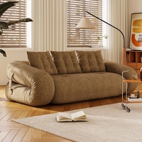 Nouveau Canapé Pliant en Tissu Crème Style Moderne Simple Trois Places pour Appartement Compact – Mobilier Gain de Place pour Salon