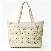 Sac fourre-tout léger en EVA couleur unie, résistant à l'eau, nettoyable, portable, sac de plage personnalisable, sacs à main à large ouverture, polyvalent