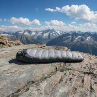 Sac de couchage gonflable en duvet d'oie léger et confortable, style momie, 2000g, quatre saisons, en nylon
