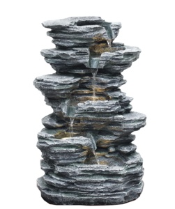 Cascata moderna fontana di acqua giardino <span class=keywords><strong>e</strong></span> decorazione della casa nautica mascotte fontana solare all'aperto fontana luce solare - Product Image 1