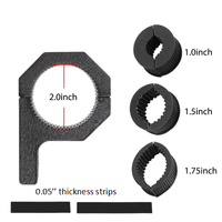 4 supports et paires d'inserts de 1/1,5/1,75/2 pouces pour fixation de tube de lumière de travail LED pour voiture