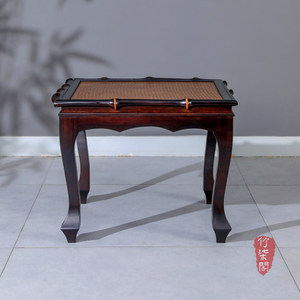 <b>Bamboo</b> Square Coffee <b>Table</b> Woven Top Chinese Style Living Room Tea <b>Table</b> Small Side <b>Table</b> - Product Image 2
