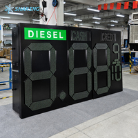 Module de changement de prix LED numérique extérieur personnalisé pour station-service, armoire métallique robuste, panneau d'affichage des prix de carburant
