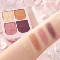 Paleta de Sombras de Ojos Rosa Vibrante con Logotipo Personalizado, Etiqueta Privada OEM, Acabado Brillante, Polvo Prensado Ligero, Tamaño Ideal para Viajes