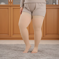 Chaussettes de compression de classe 2 pour l'œdème - Respirantes et écologiques - Longueur au-dessus du genou - Unisexe - Chaussettes de compression médicales - 7XL 6XL